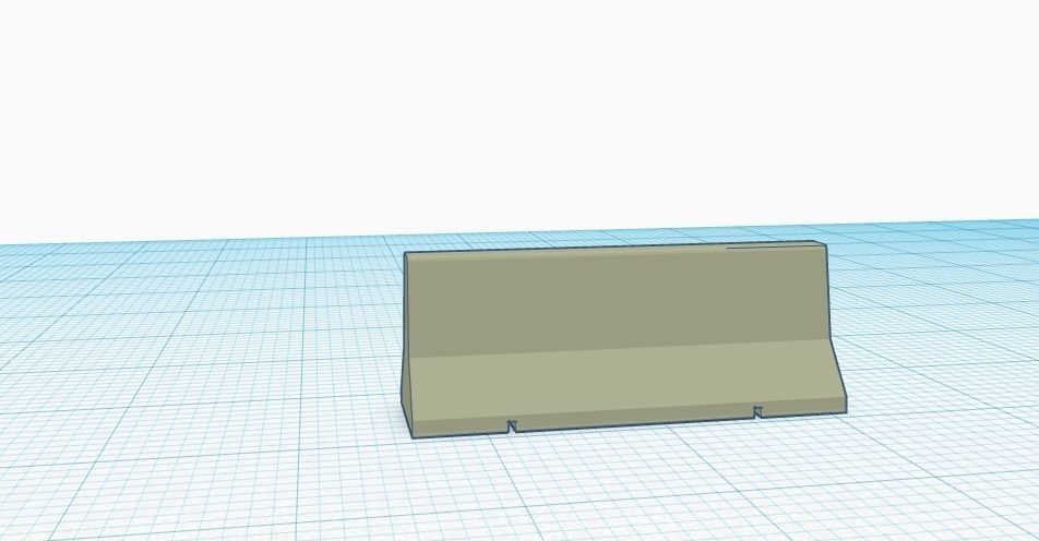 Mini jersey barrier scale h0 1-87 3D print model_1