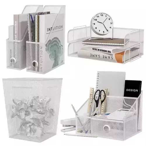 IKEA - Set of stands and trays for office Set for office 3D model