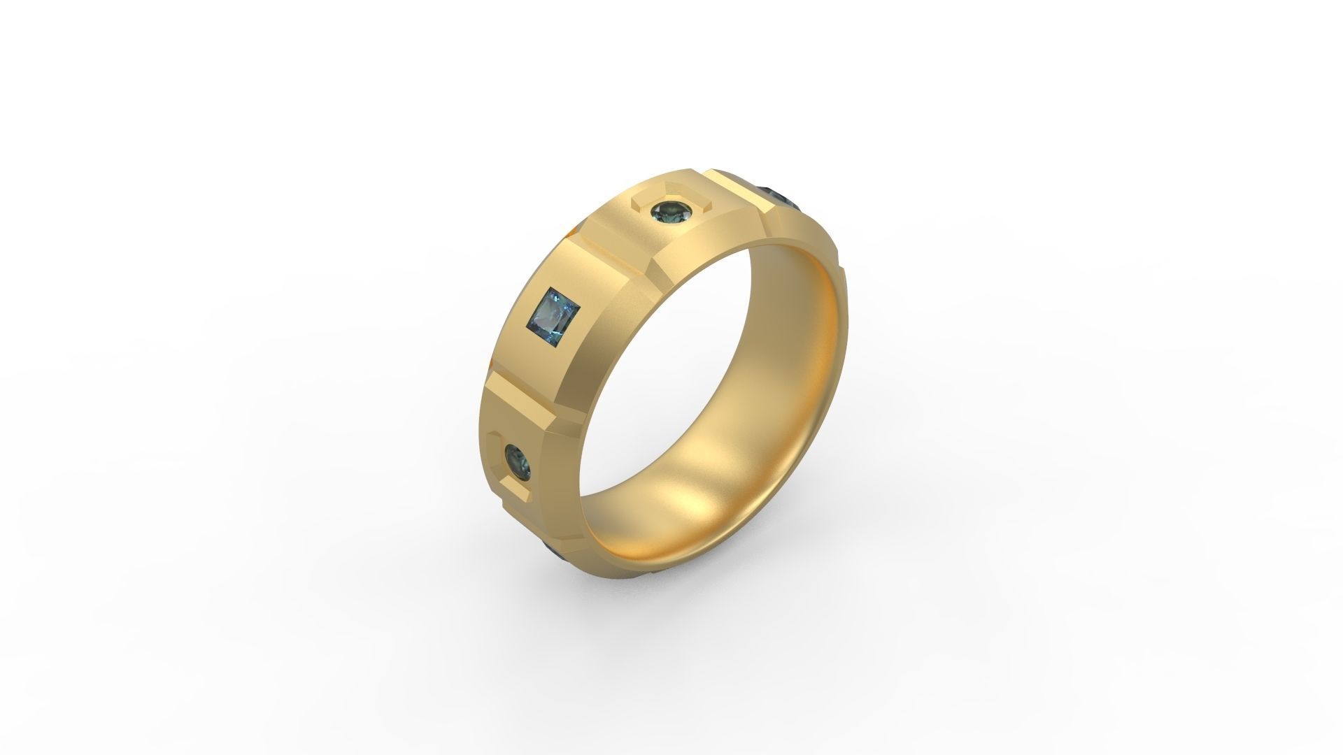 Band Ring 001 3D print model_1