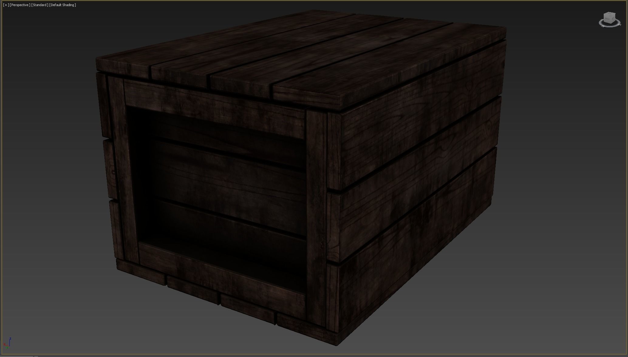 wooden case  Low-poly 3D model_10
