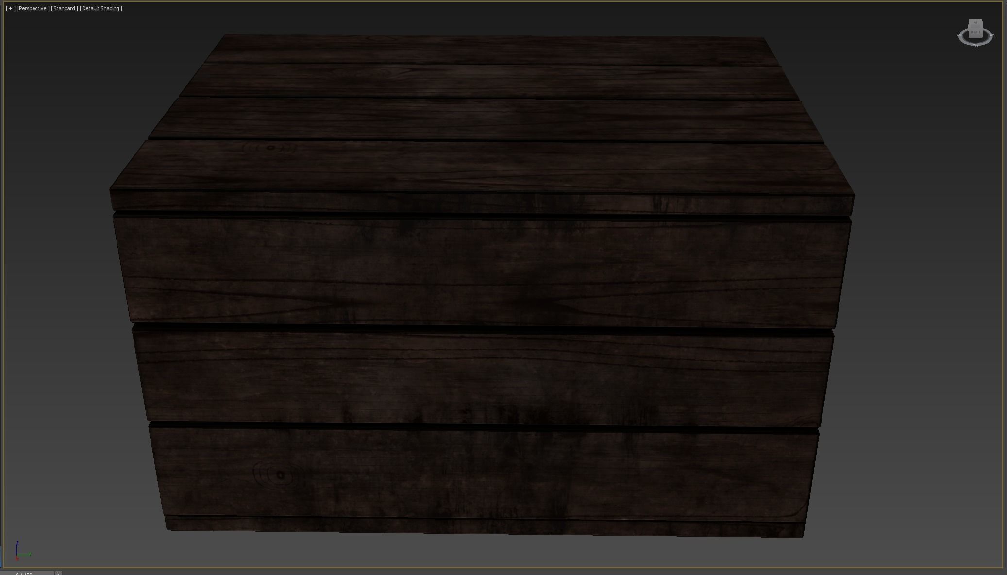 wooden case  Low-poly 3D model_7