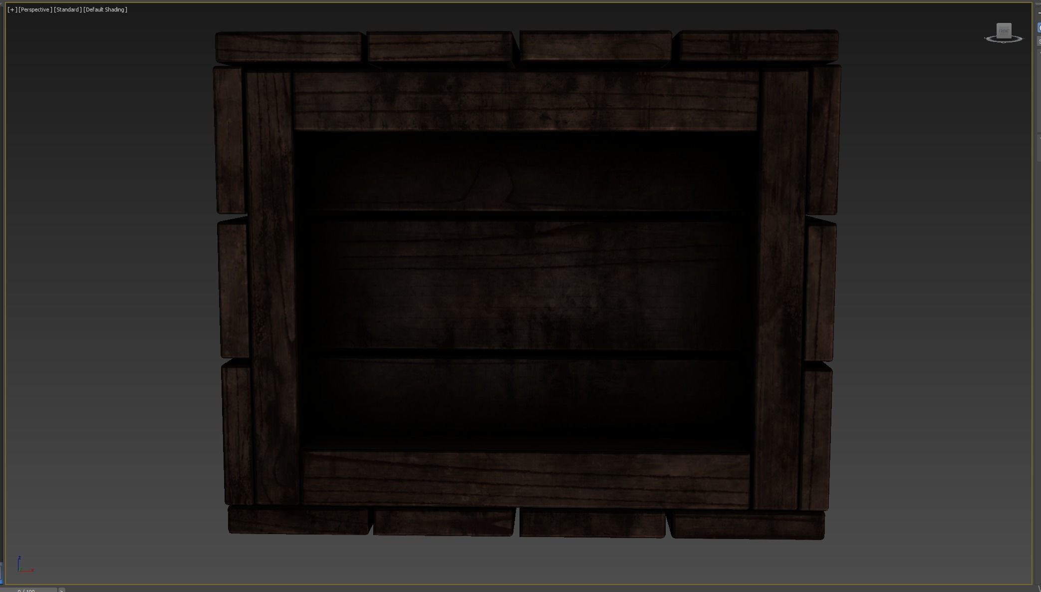 wooden case  Low-poly 3D model_9