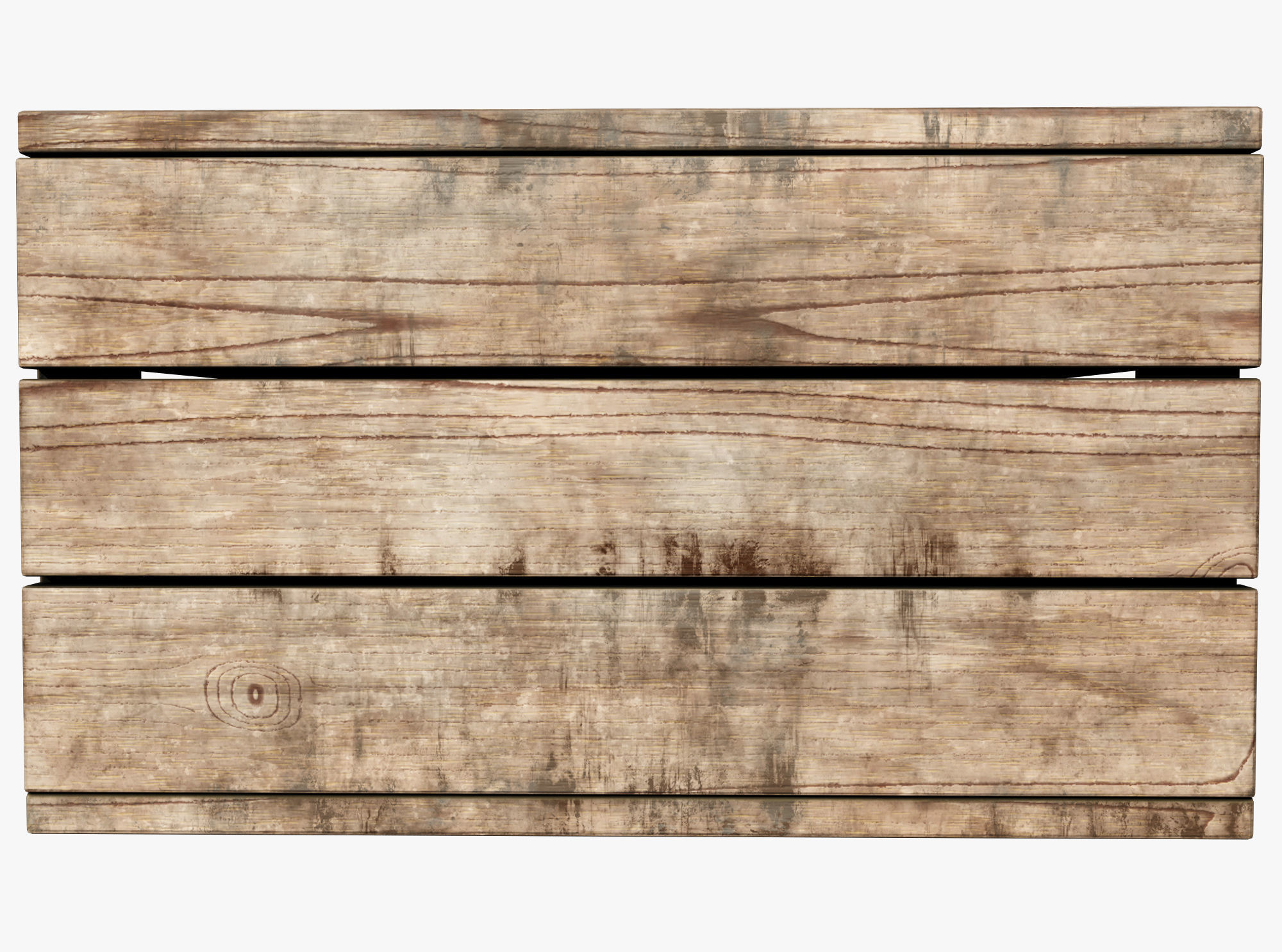 wooden case  Low-poly 3D model_2