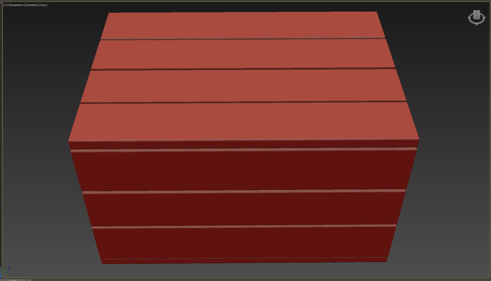 wooden case  Low-poly 3D model_5