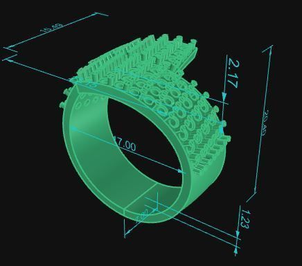 Band Ring 005 3D print model_8