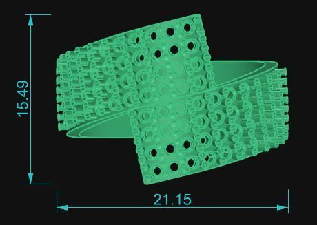Band Ring 005 3D print model_5