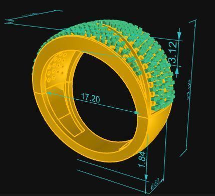 Band Ring 008 3D print model_8
