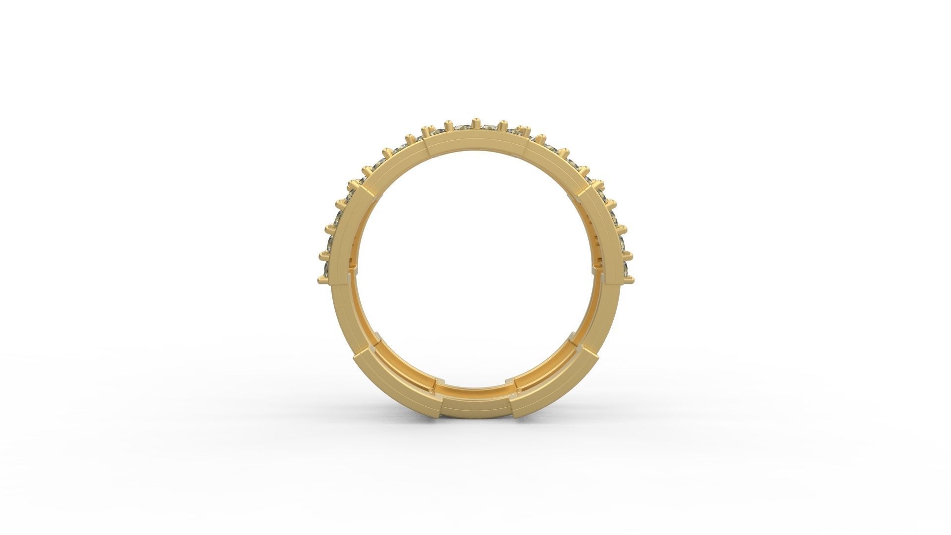 Cuban Band Ring 012 3D print model_2