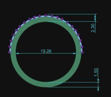 Cuban Band Ring 012 3D print model_6