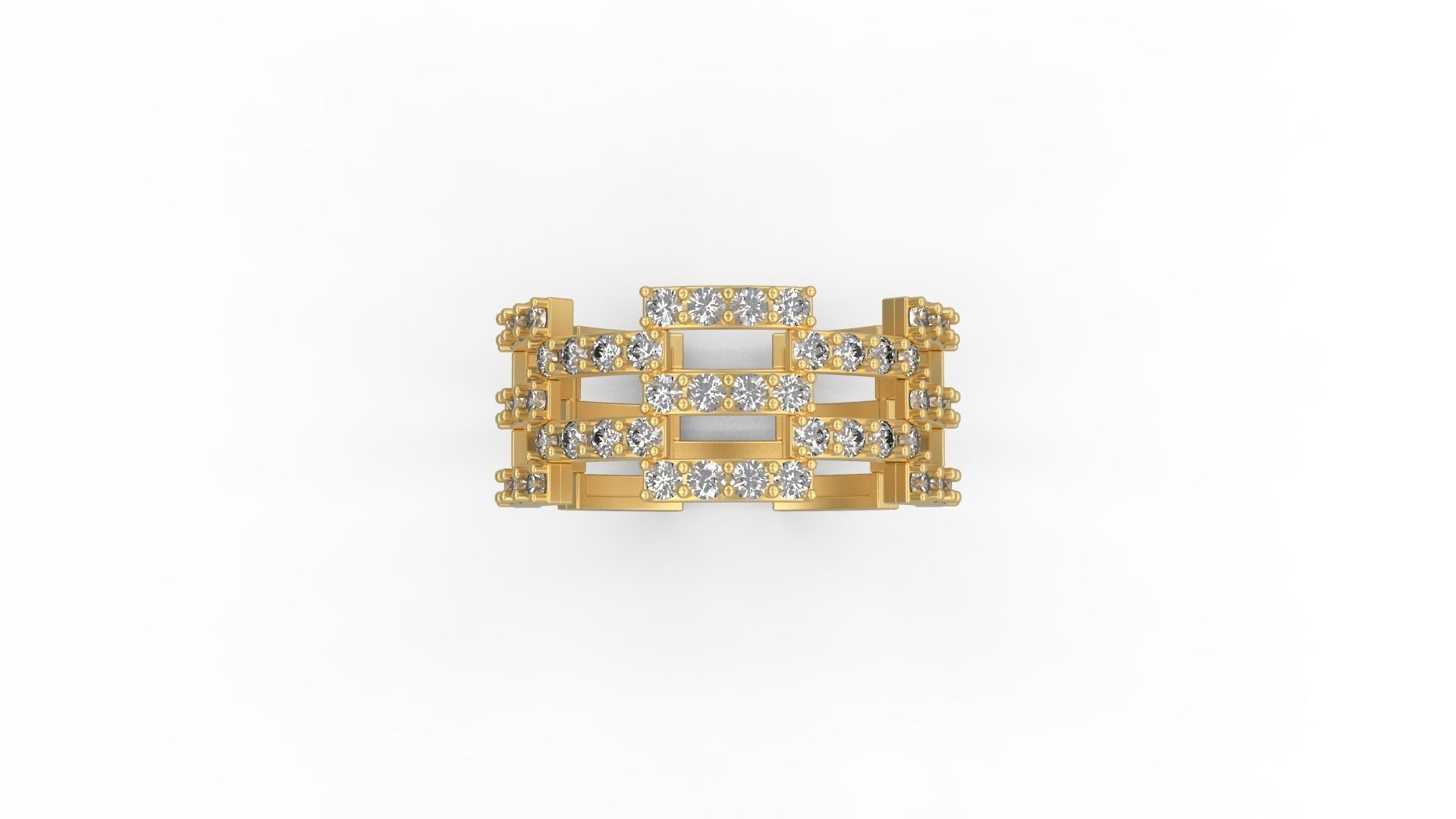 Cuban Band Ring 012 3D print model_4