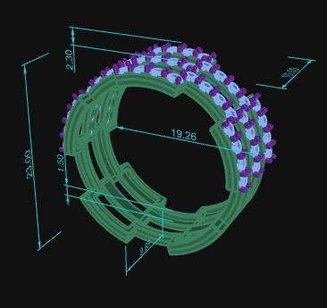 Cuban Band Ring 012 3D print model_8