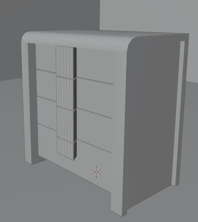 Bedside table 3D model_1