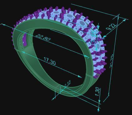 Band Ring 026 3D print model_7