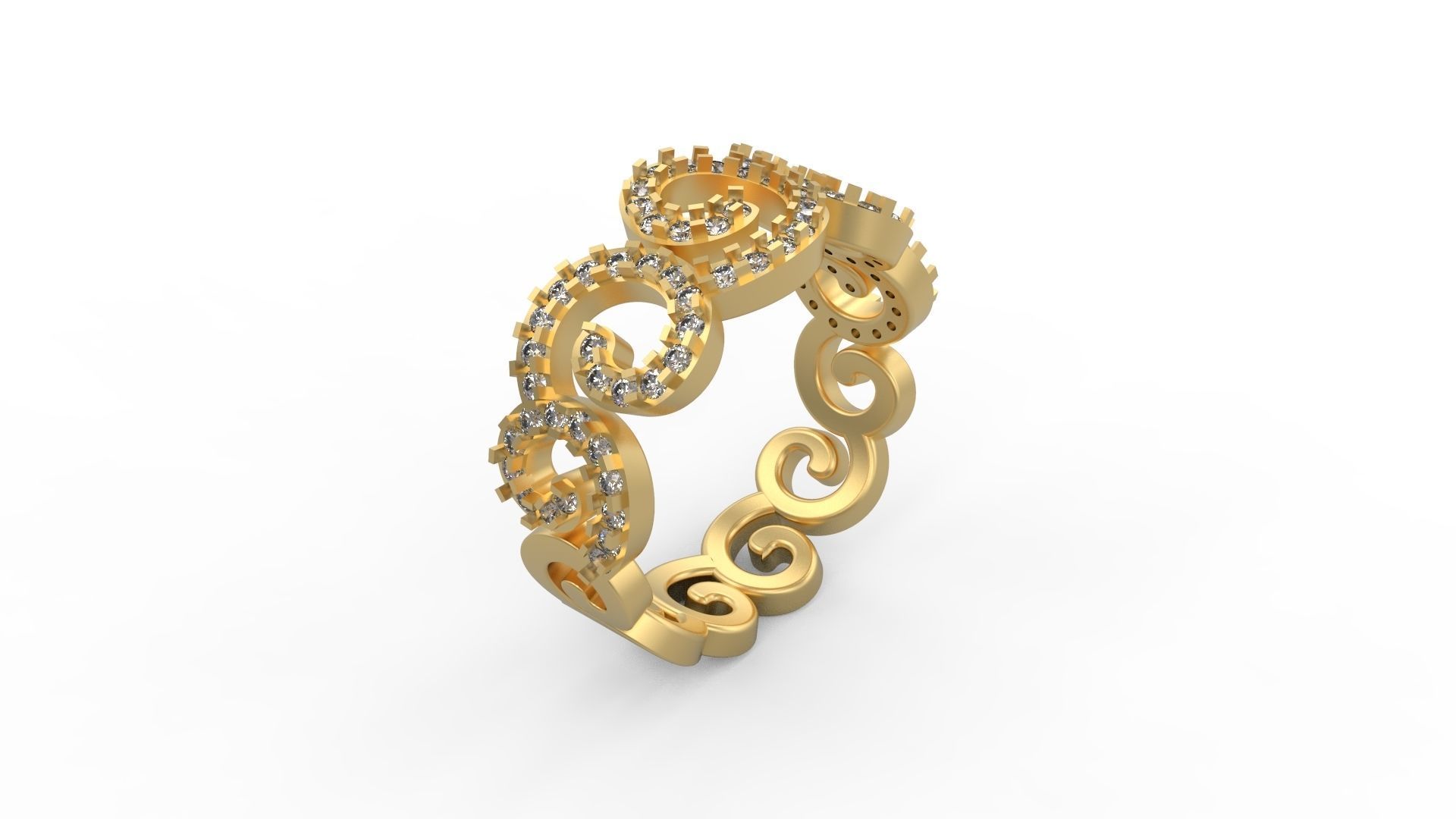 Band Ring 031 3D print model_1