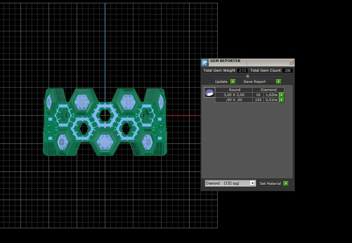 Honeycomb Band Ring 034 3D print model_8