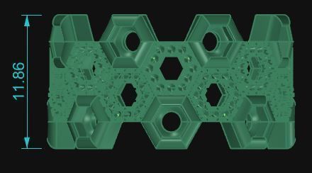 Honeycomb Band Ring 034 3D print model_5