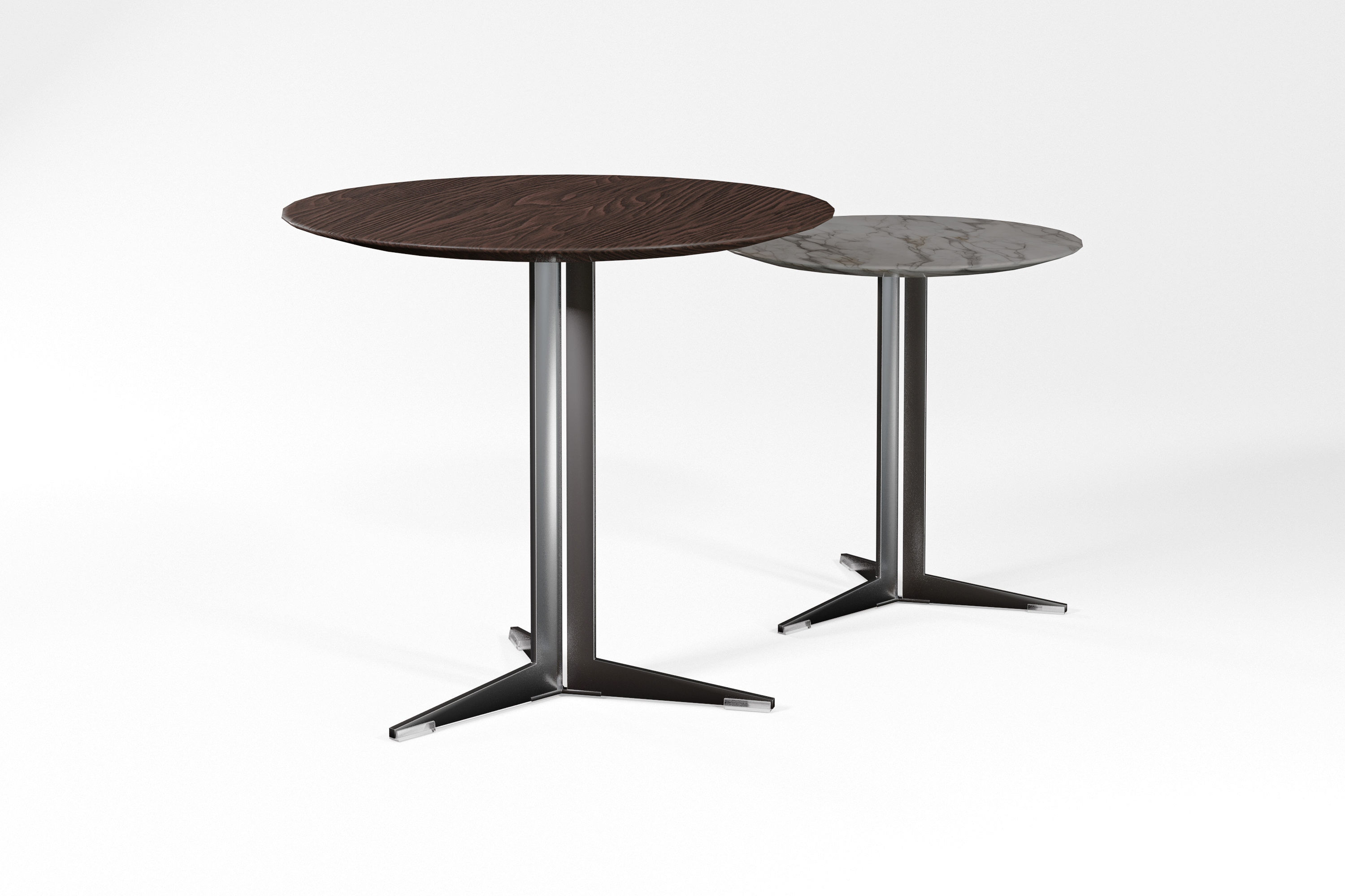 Two Modern Tables Low-poly 3D model_3