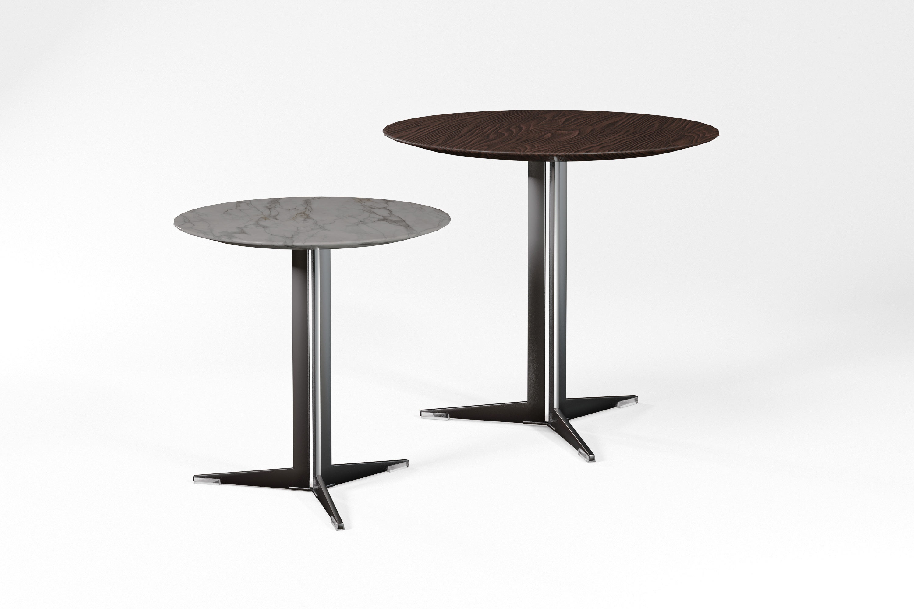 Two Modern Tables Low-poly 3D model_11