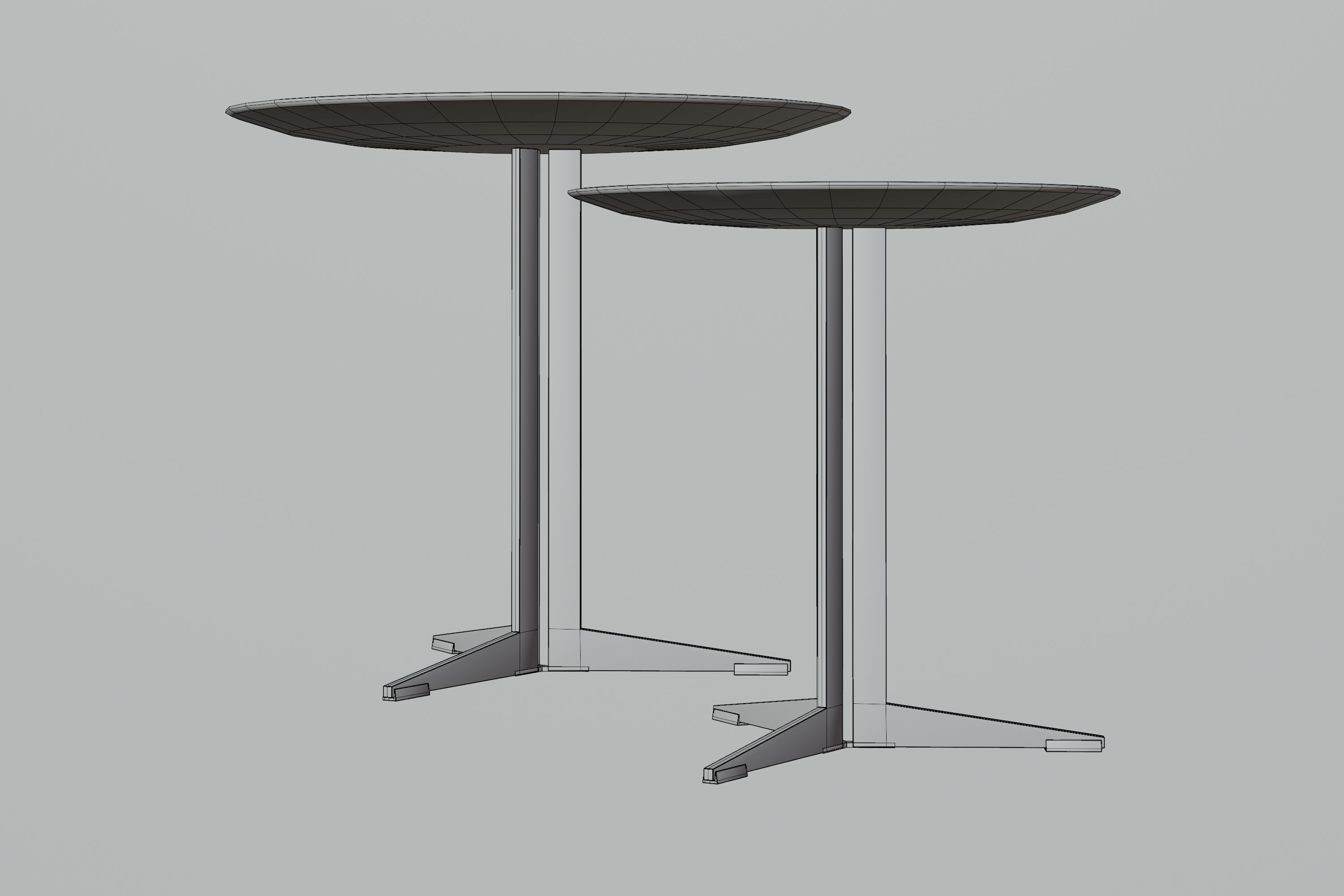 Two Modern Tables Low-poly 3D model_18