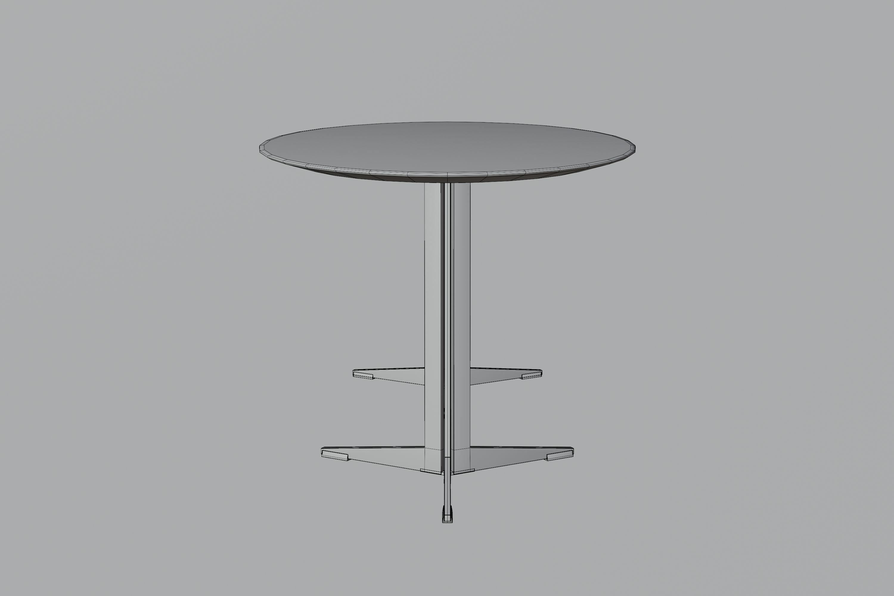 Two Modern Tables Low-poly 3D model_6