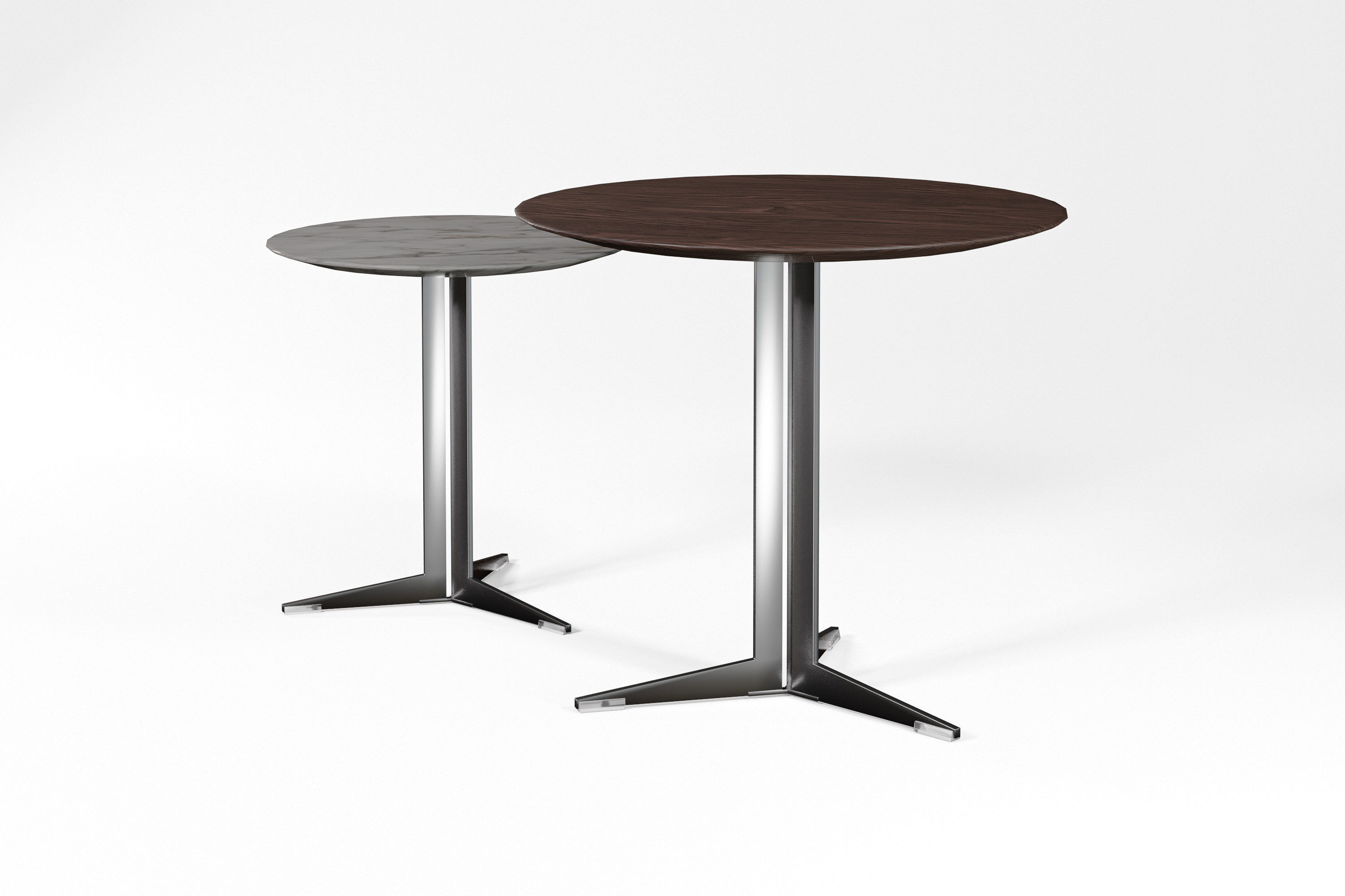 Two Modern Tables Low-poly 3D model_7