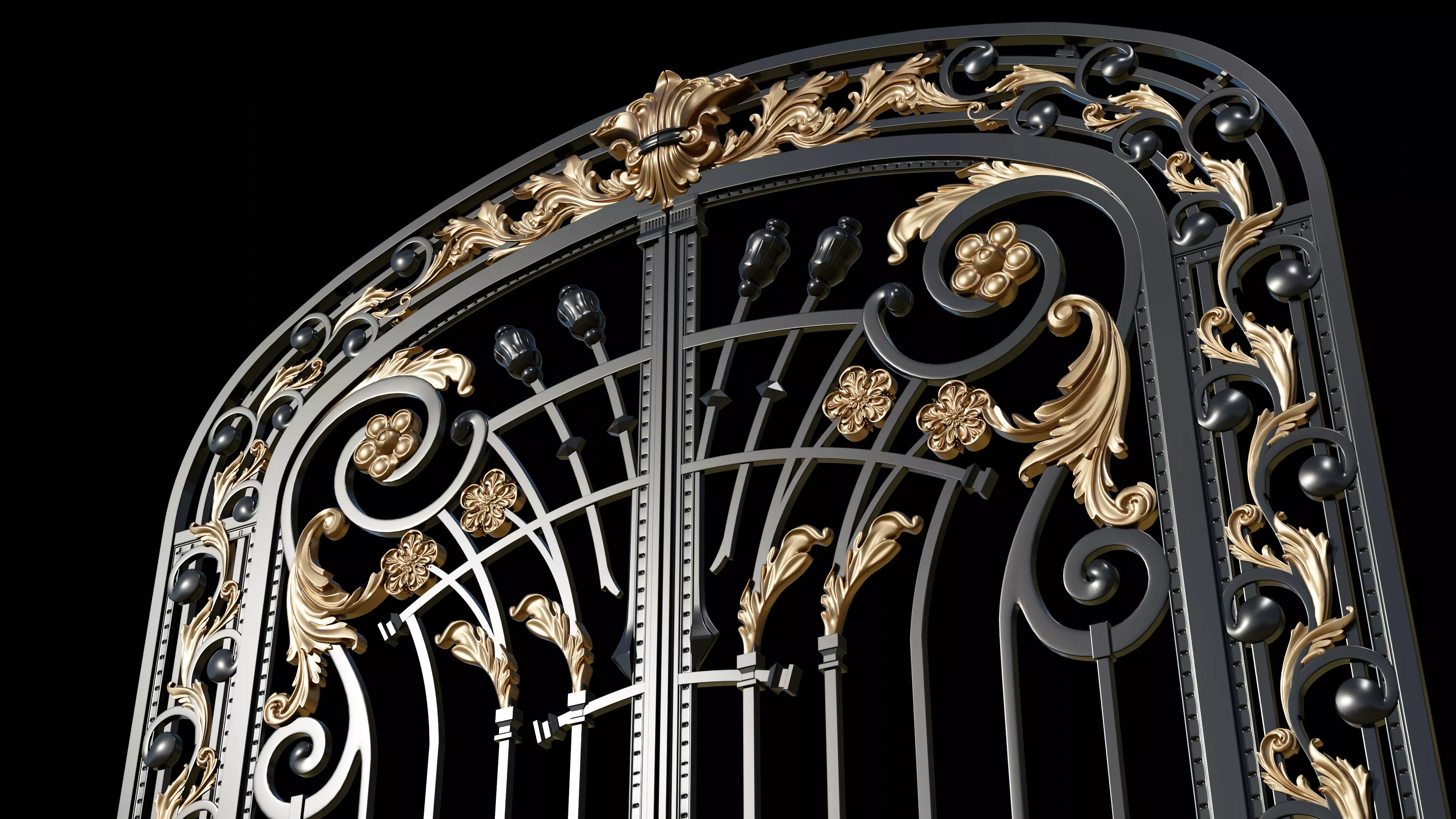 Gate door  3D model_0