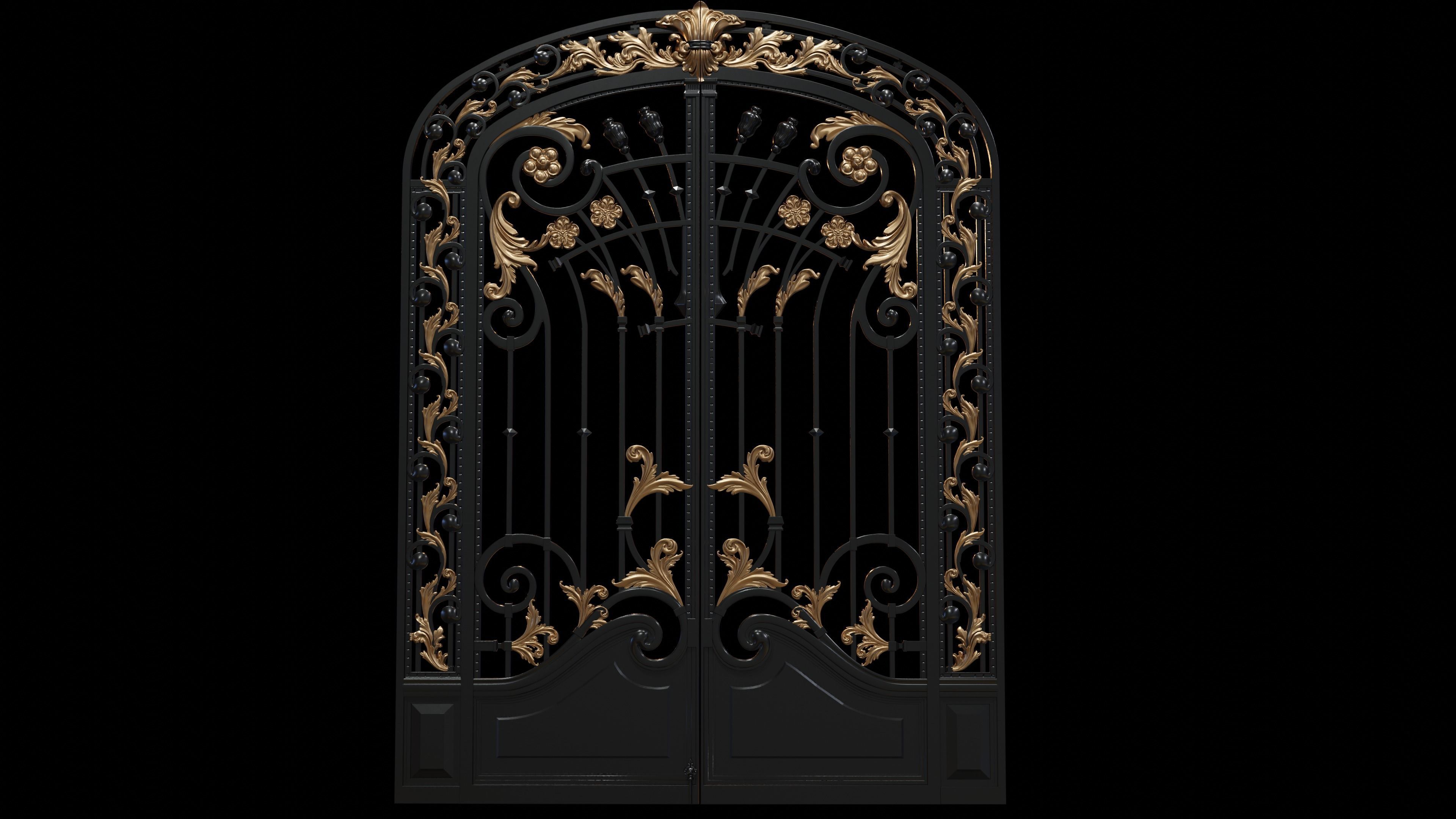Gate door  3D model_5