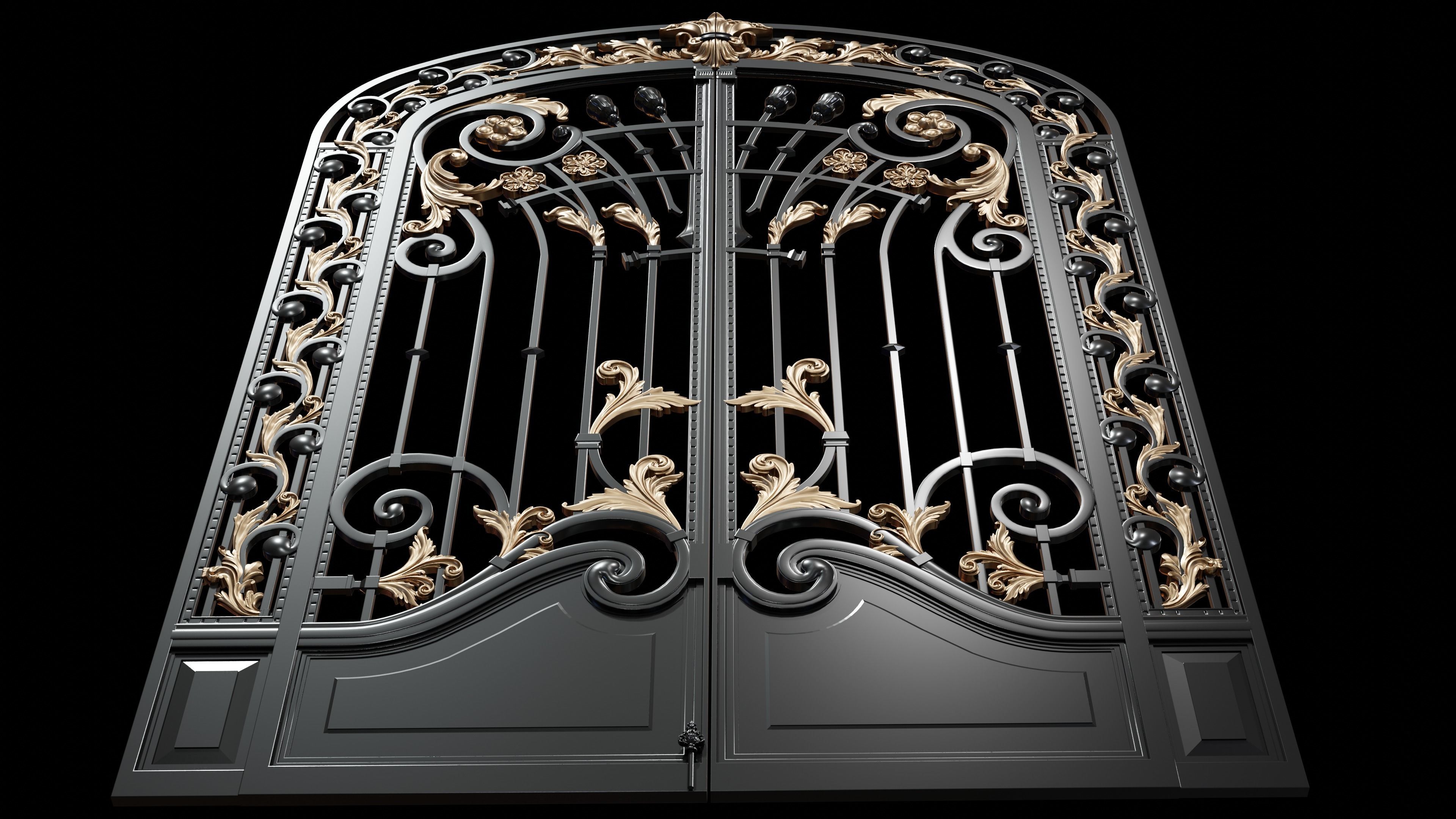 Gate door  3D model_6