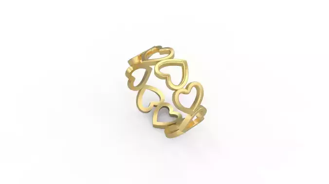 Heart Band Ring 040