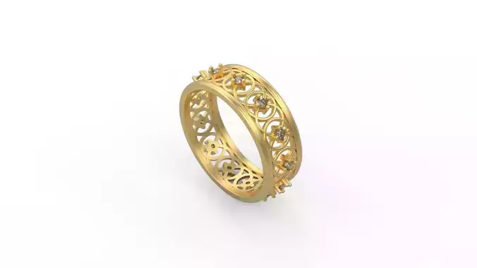 Celtic Band Ring 041 3D print model