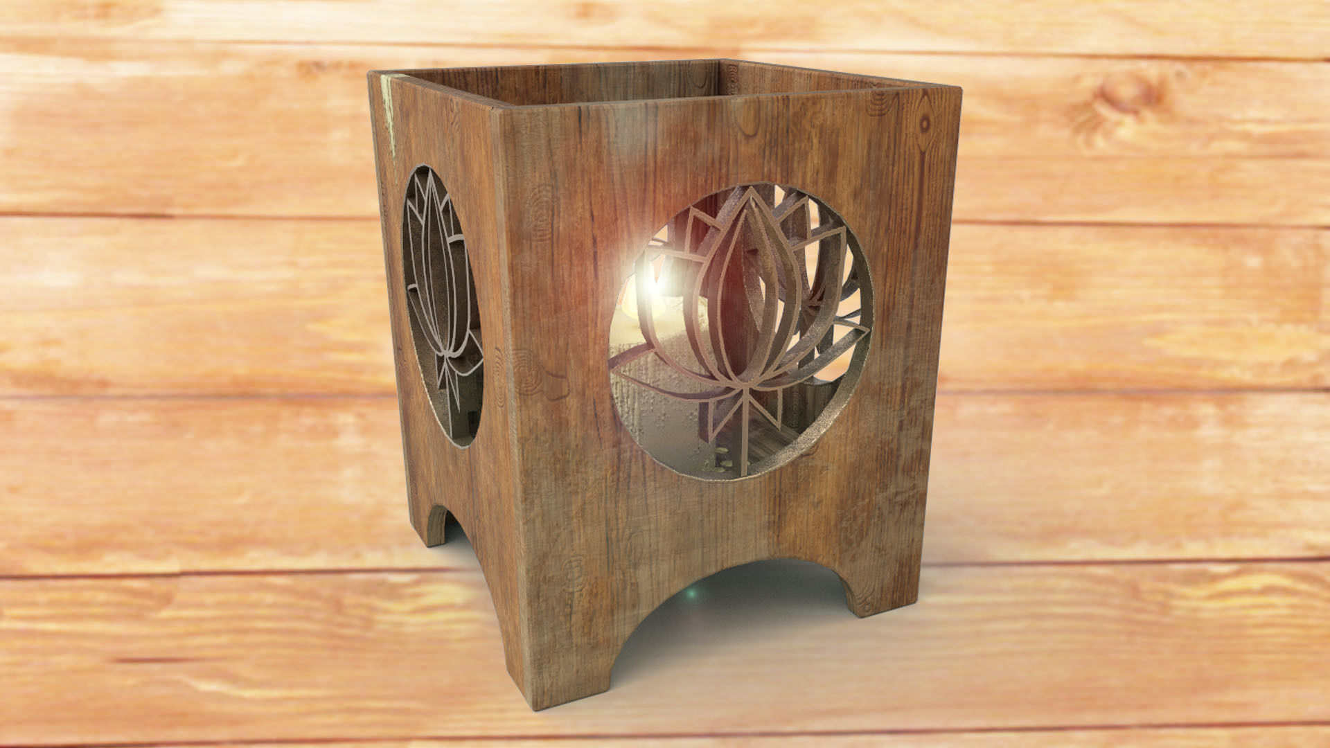 Metal lantern in vintage and modern style Wooden lamp lantern 3D Model Collection_11