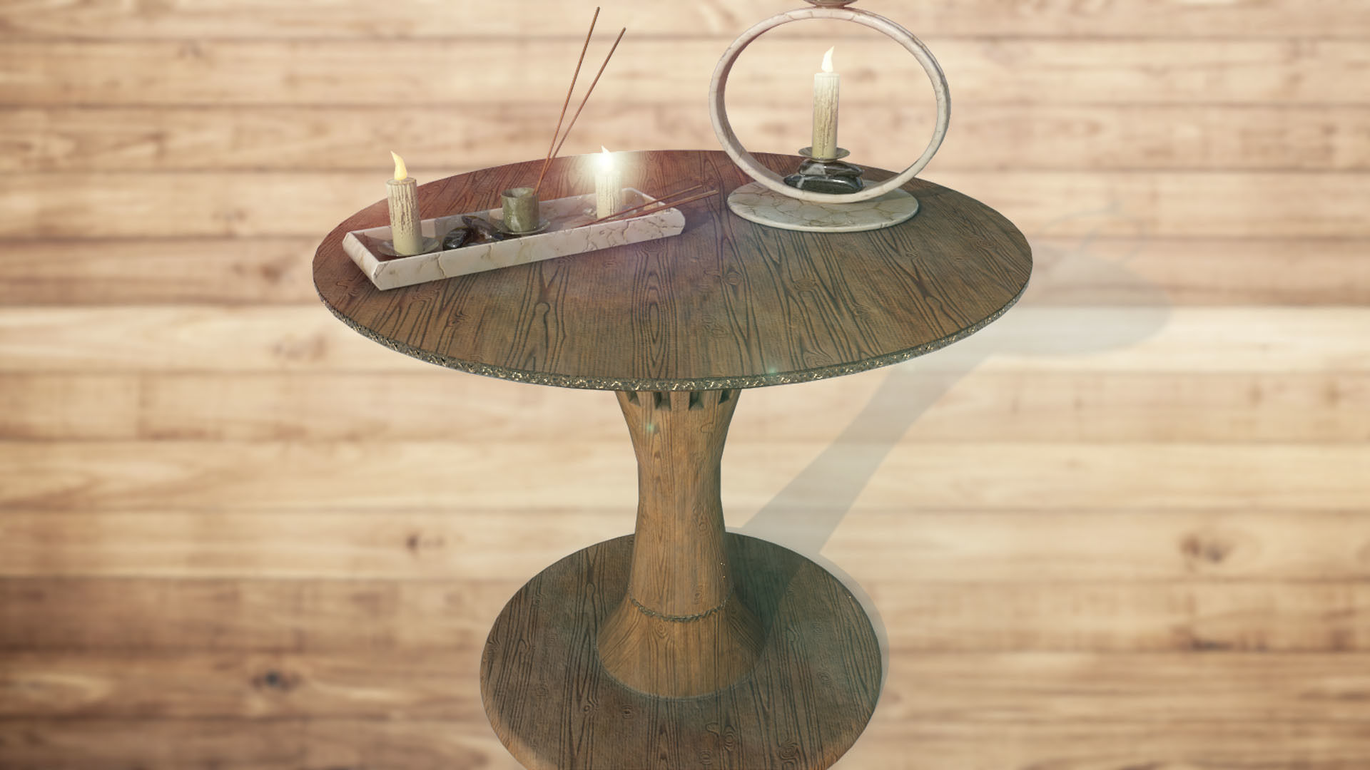 Metal lantern in vintage and modern style Wooden lamp lantern 3D Model Collection_3