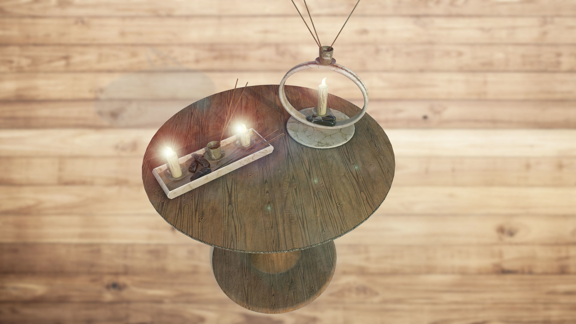 Metal lantern in vintage and modern style Wooden lamp lantern 3D Model Collection_1
