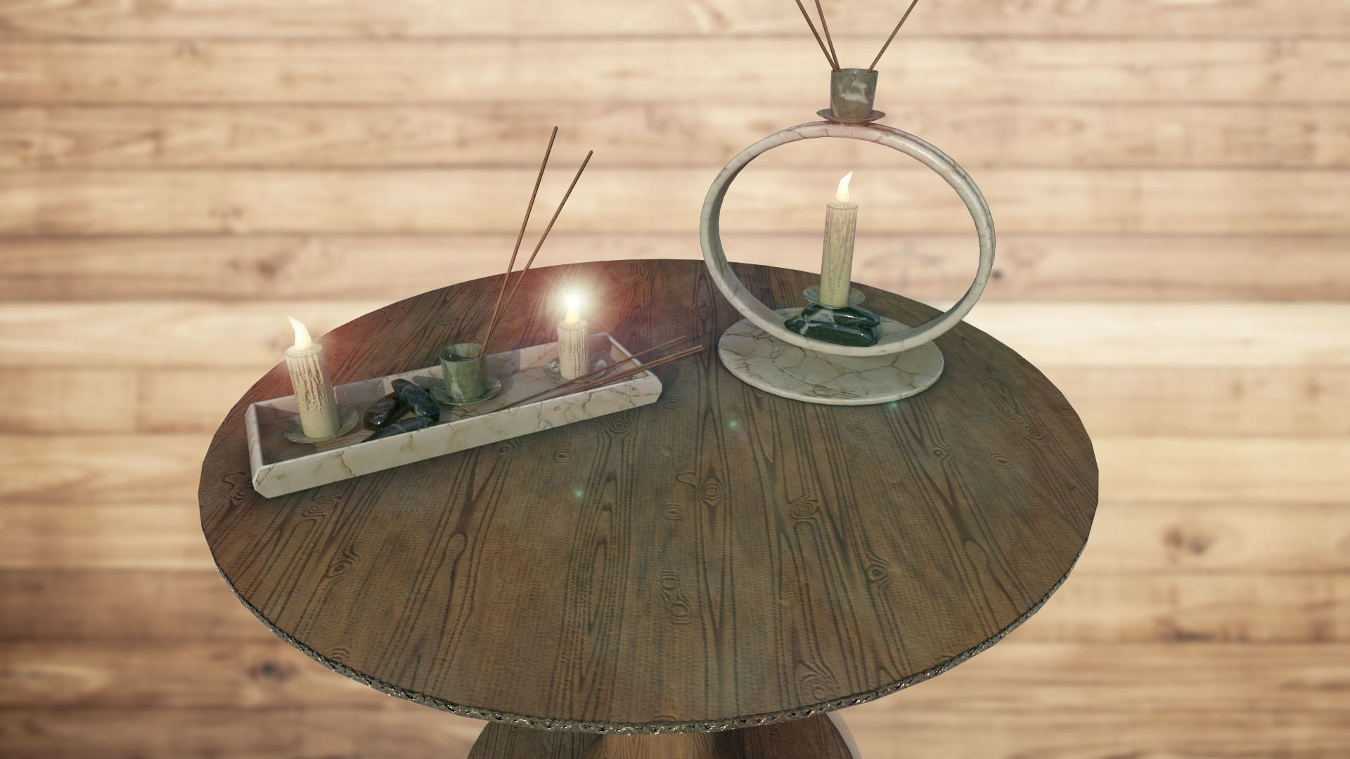 Metal lantern in vintage and modern style Wooden lamp lantern 3D Model Collection_2