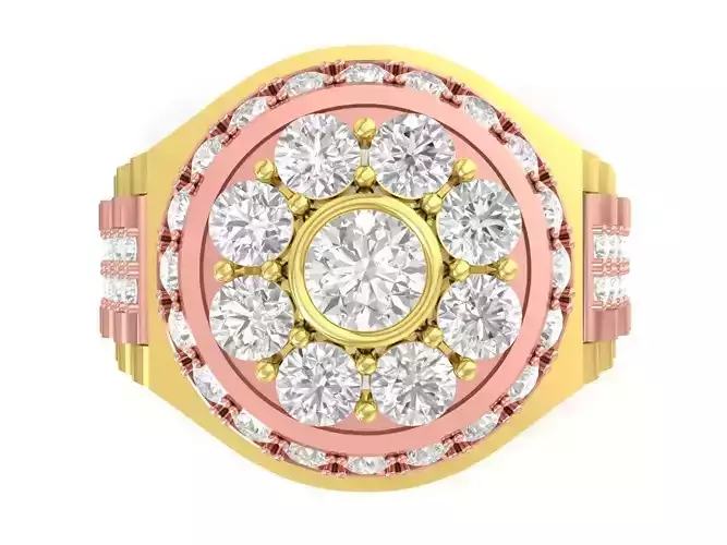 luxury korea diamond watch men ring 3398