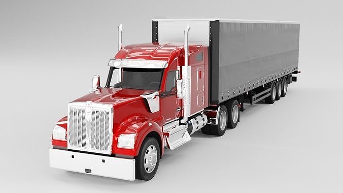 Kenworth W990 Low-poly 3D model