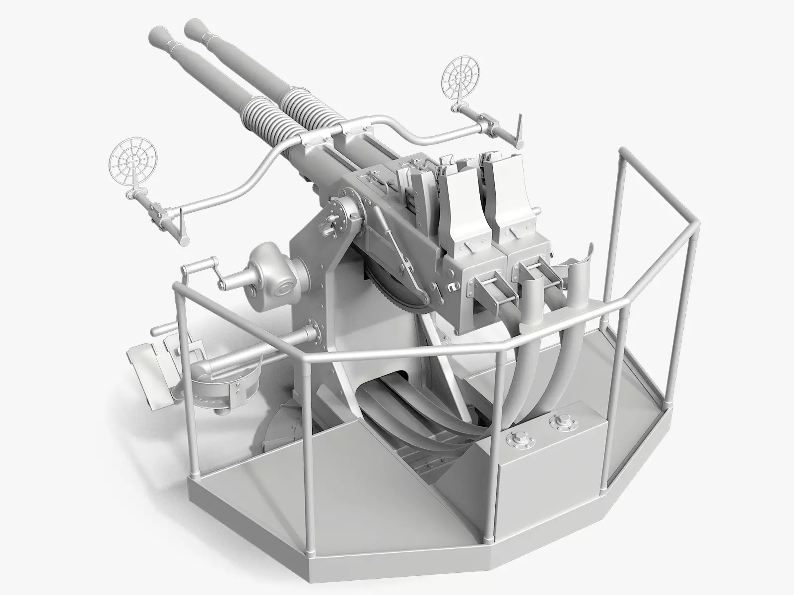 Bofors Twin 40mm anti-aircraft gun 3D model