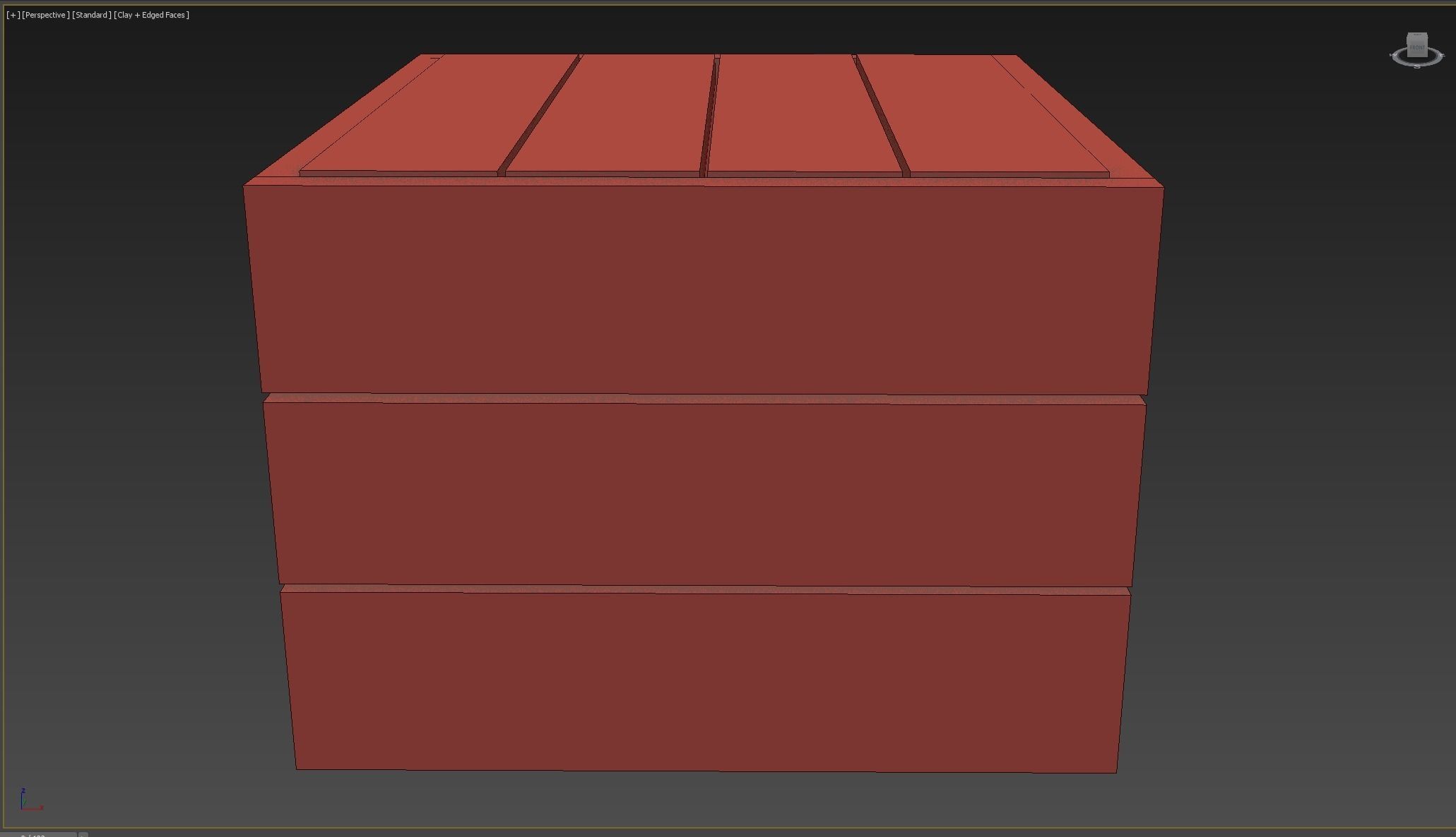 wooden case Low-poly 3D model_5