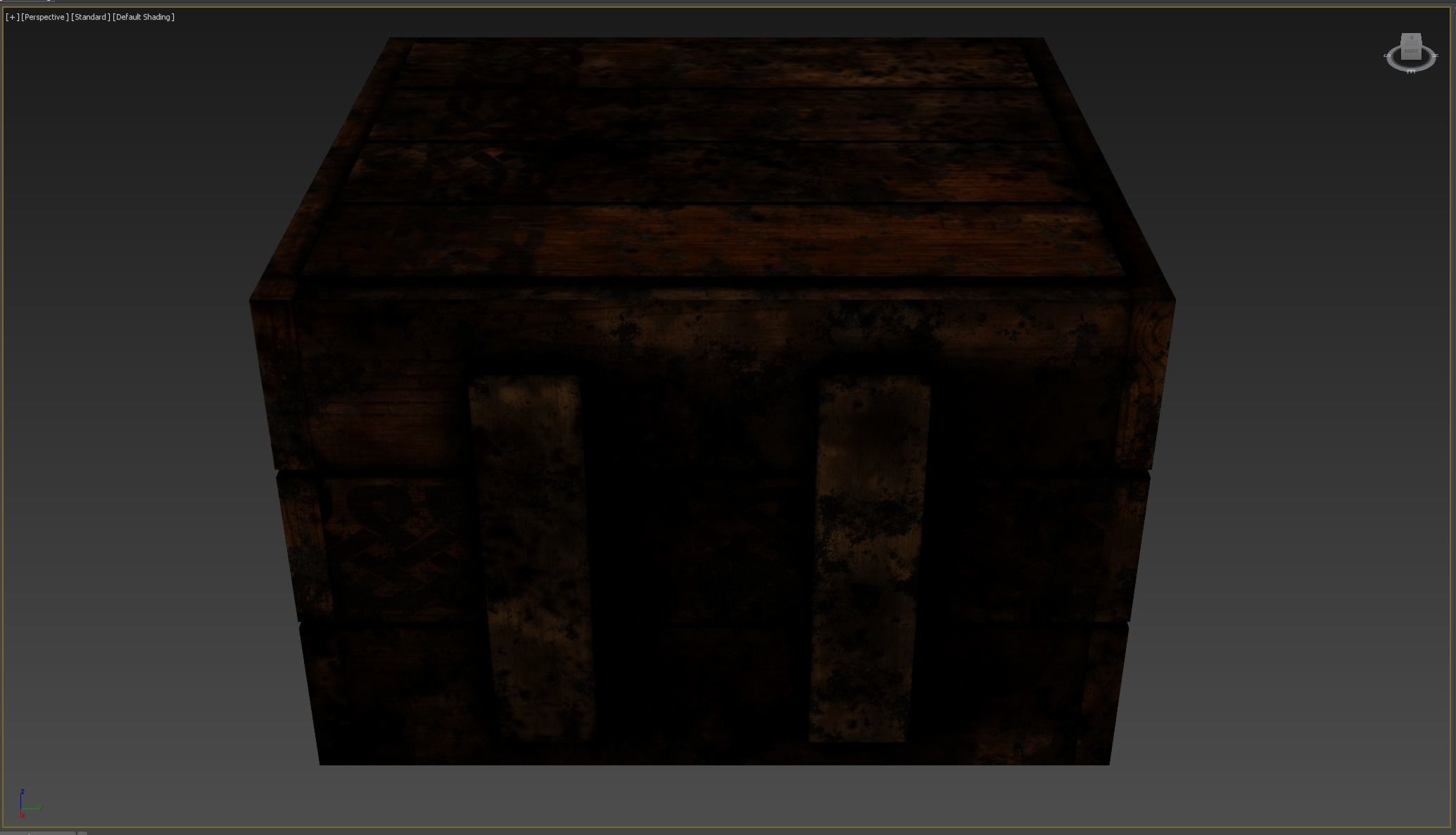 wooden case Low-poly 3D model_8