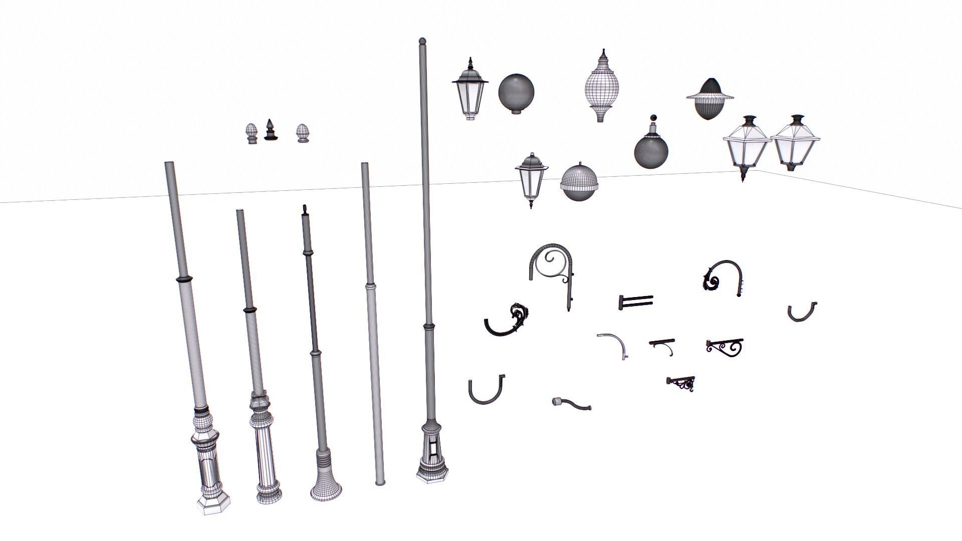 3D model Street Lights Pack VR / AR / lowpoly CGTrader