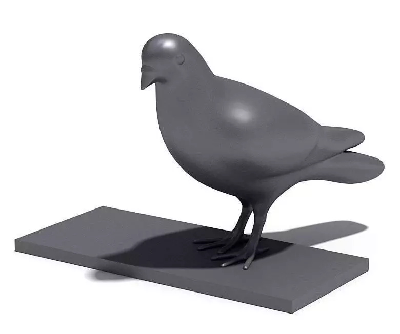 Bird Sculpture 3D model_0
