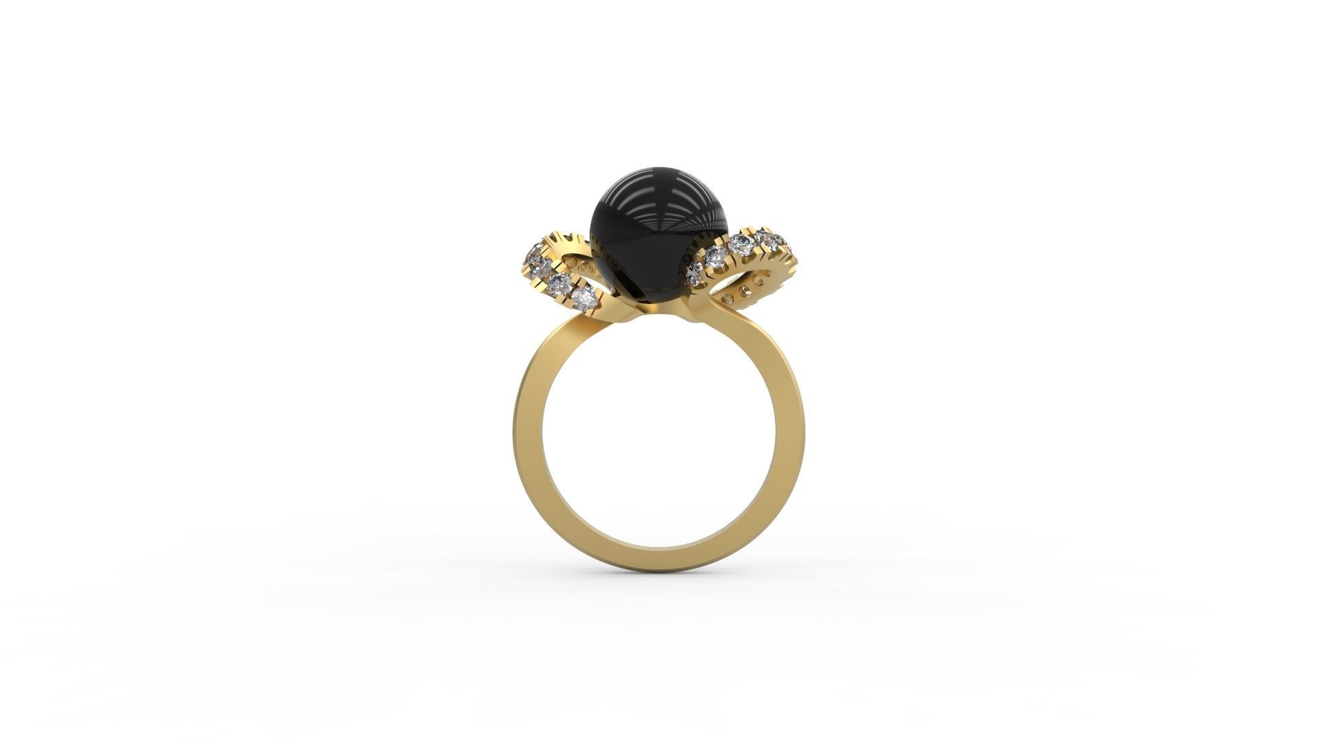 Pearl Minimalist Ring 512 3D print model_2