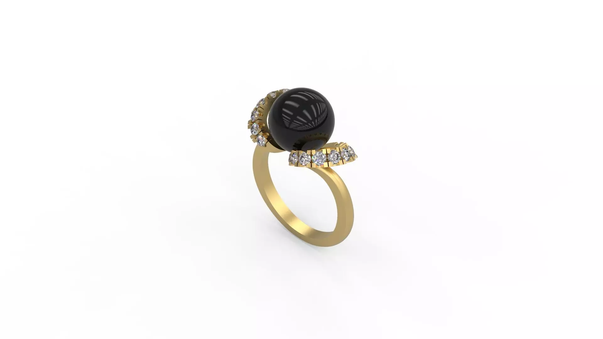 Pearl Minimalist Ring 512 3D print model_0
