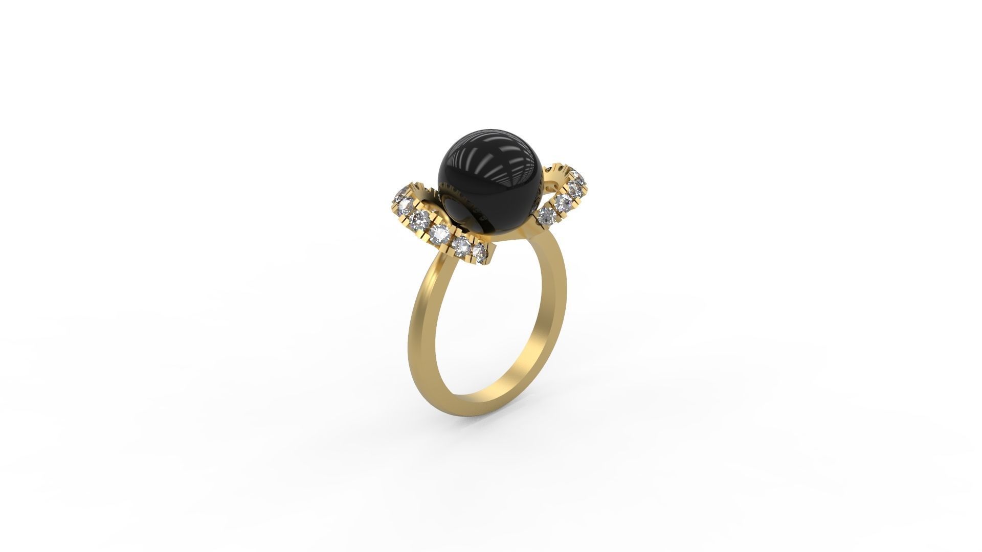 Pearl Minimalist Ring 512 3D print model_1