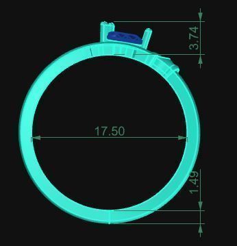 Minimalist Key Ring 516 3D print model_6