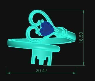 Minimalist Key Ring 516 3D print model_5