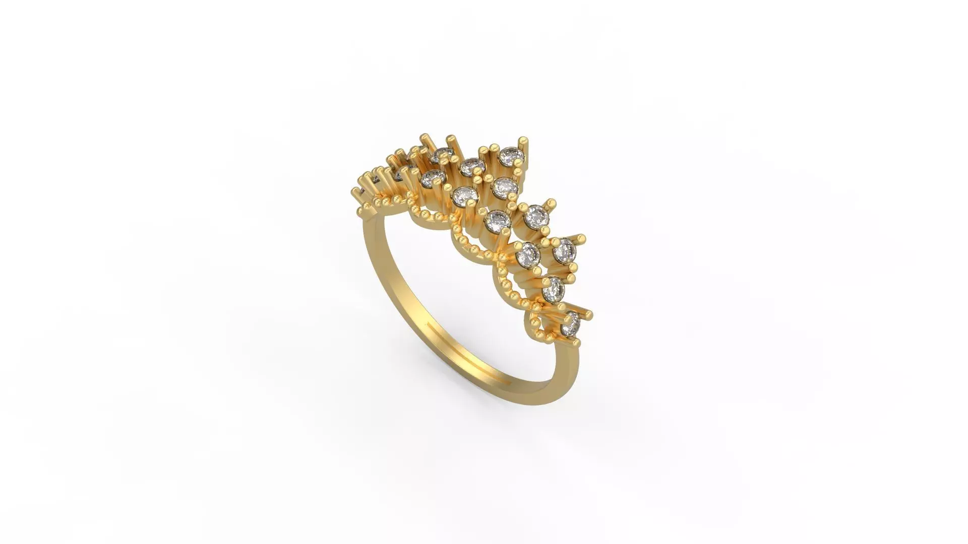 Minimalist Crown Ring 01 3D print model_0