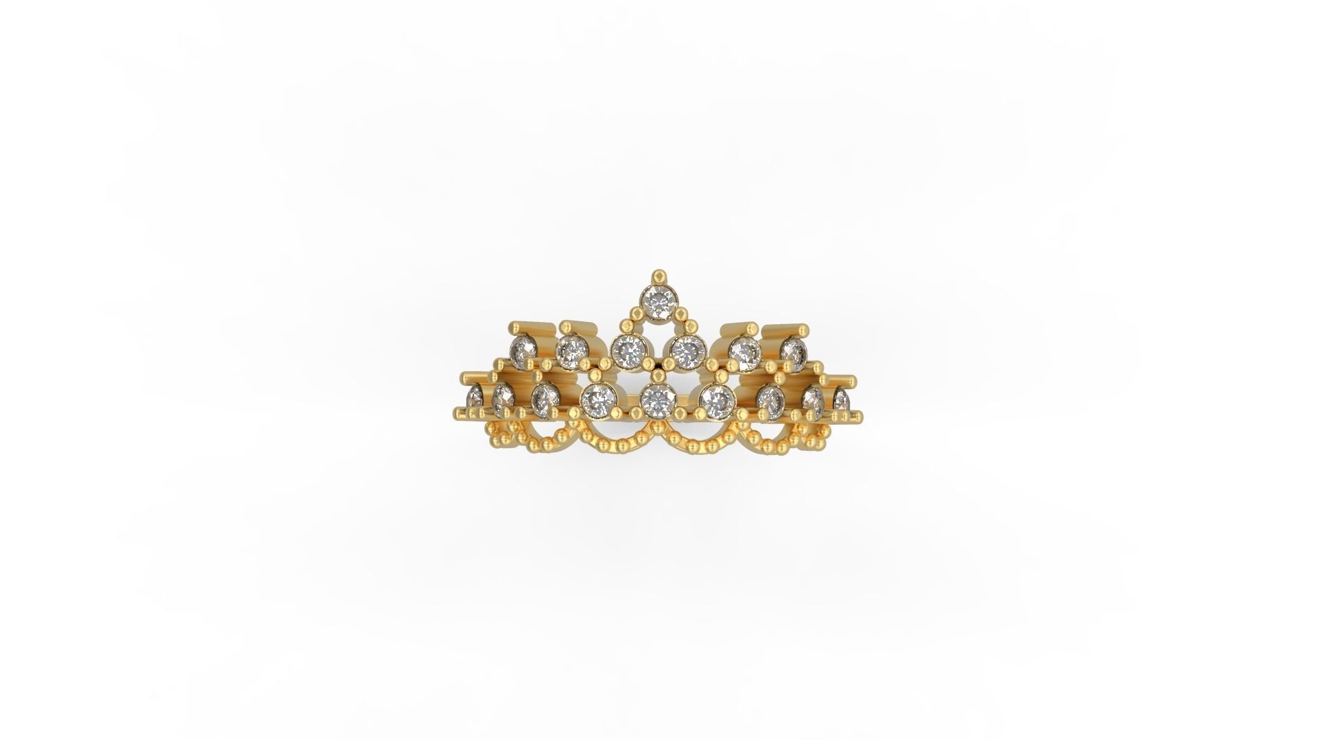 Minimalist Crown Ring 01 3D print model_4