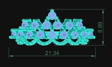 Minimalist Crown Ring 01 3D print model_5