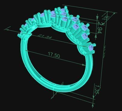 Minimalist Crown Ring 01 3D print model_7